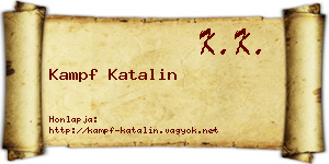 Kampf Katalin névjegykártya